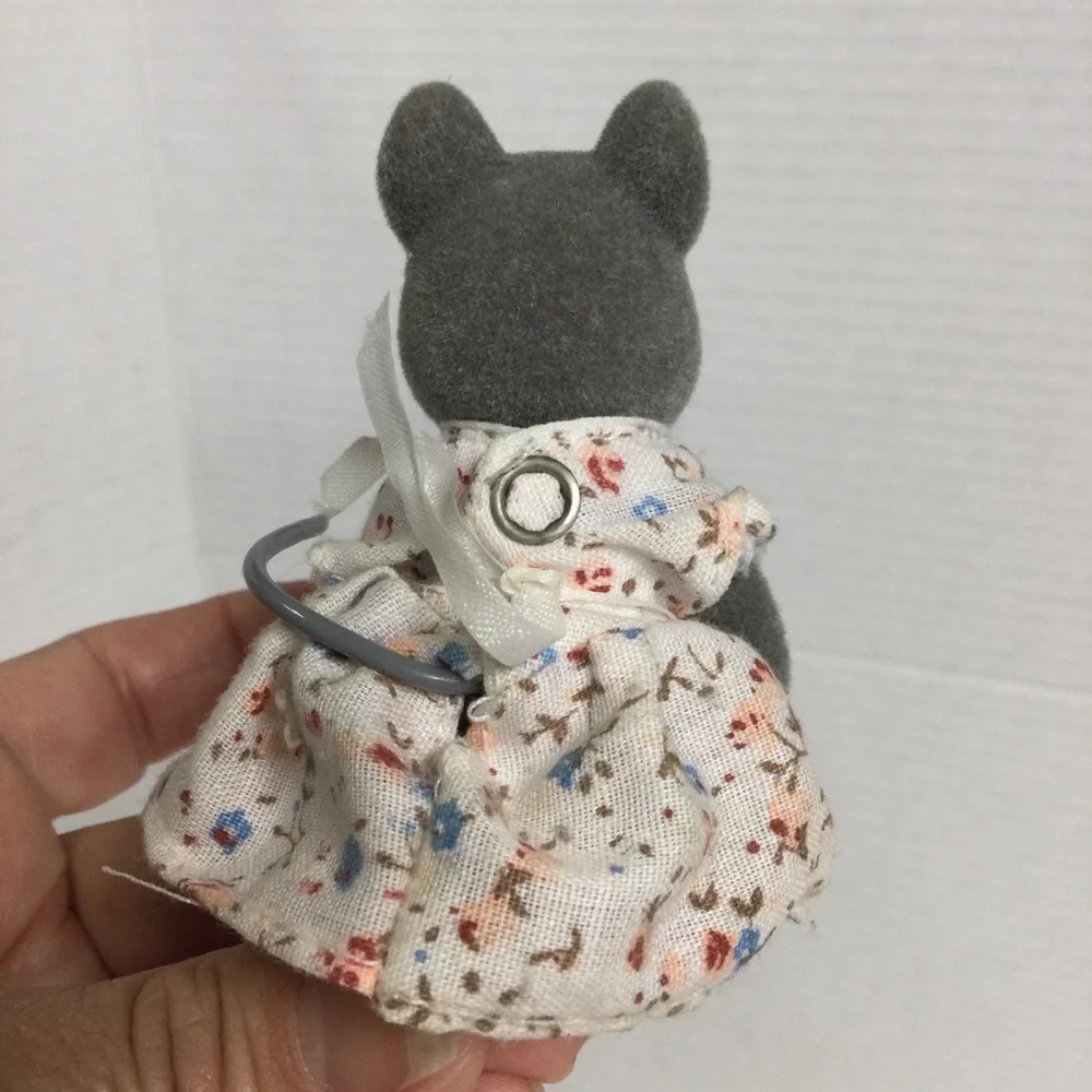 Sylvanian Families Calico Critters Vintage Thistlethorn Grey Mouse Dad & Mom